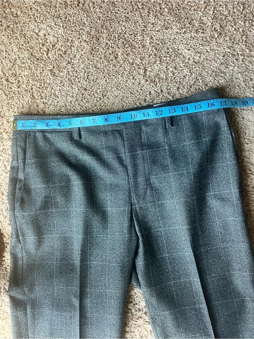 Banana Republic Gray Windowpane Italian Wool Suit